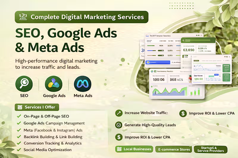 Cover image for ROI Digital Marketing Expert: SEO | Google Ads | Meta Ads