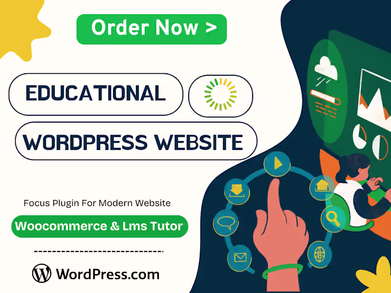 Cover image for I will develop a modern ai powered educational wordpress website