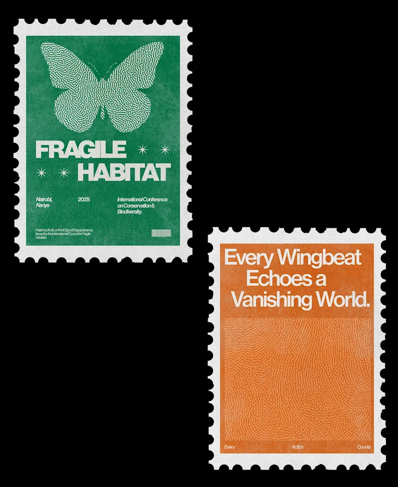 Cover image for Fragile Habitat / Stamp Design