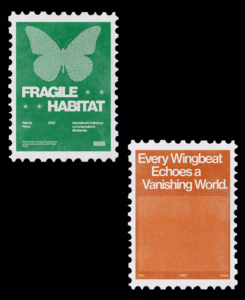 Cover image for Fragile Habitat / Stamp Design