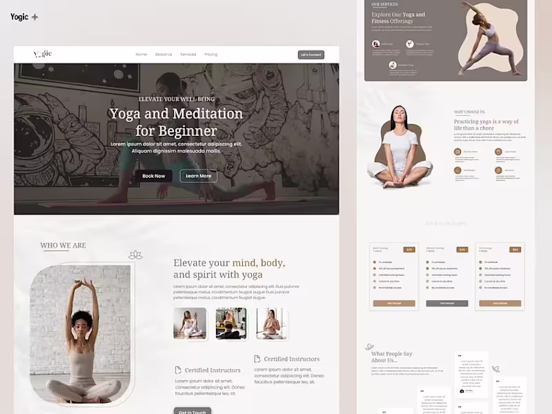 Cover image for Yogic - Website for Yoga Studio