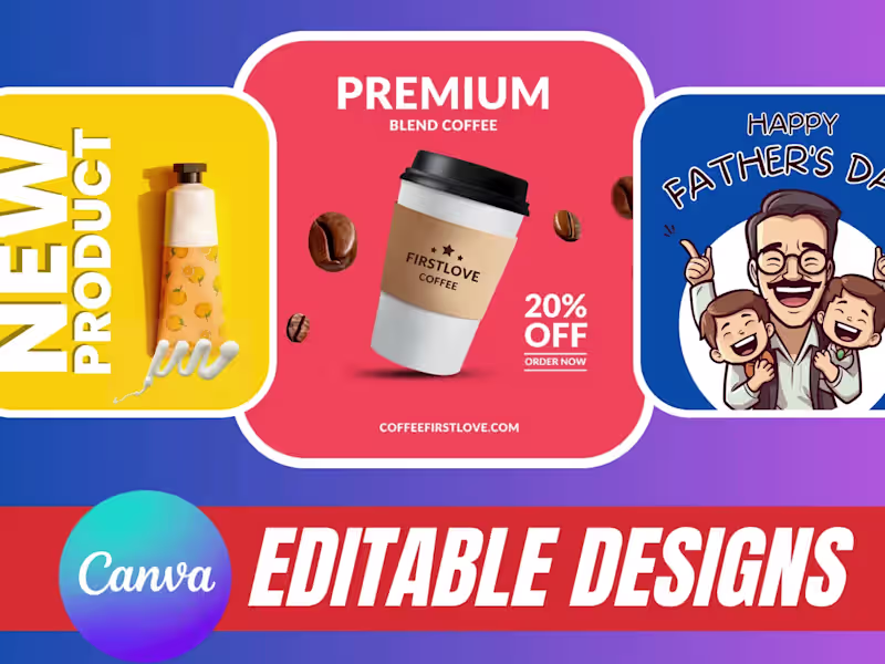 Cover image for I will design anything you want in canva pro editable