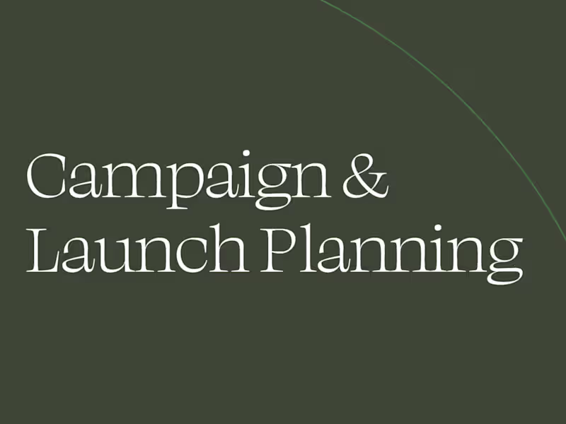 Cover image for Campaign & Launch Planning