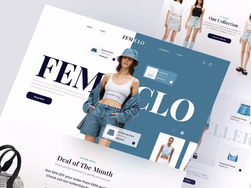 Cover image for FEMCLO E-commerce Landing Page Redesign