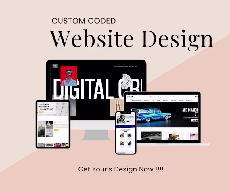 Cover image for Custom-Coded Website Development