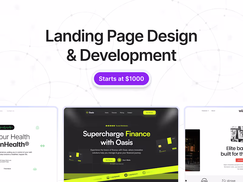 Cover image for Landing Page Design & Development