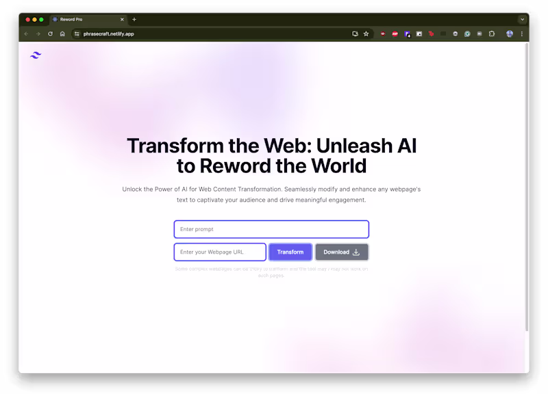 Cover image for PhraseCraft: Revolutionize your web presence with AI-driven cont