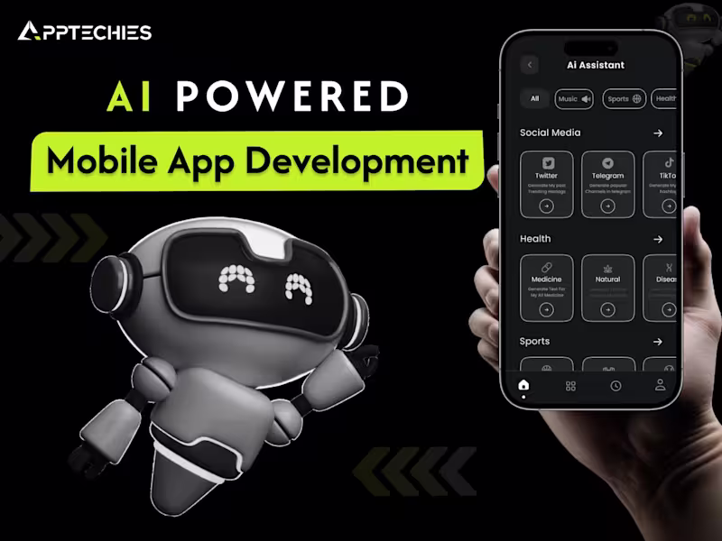 Cover image for AI-Powered Mobile App Development (Flutter, iOS, Android)