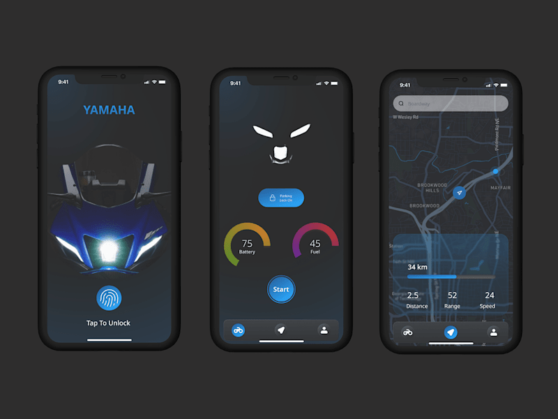 Cover image for Remote control mobile app for Yamaha motorbikes