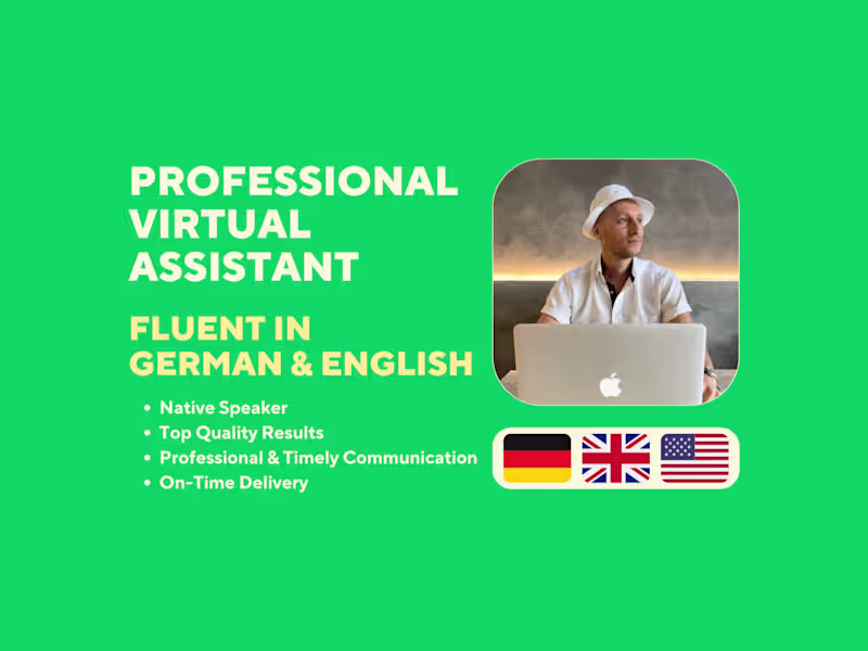 Cover image for German & English Speaking Virtual Assistance