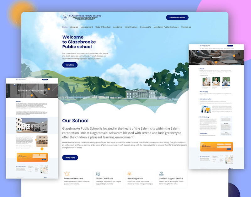 Cover image for GPS School Website UI UX Design