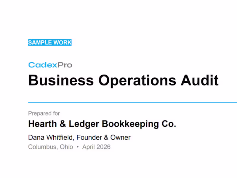 Cover image for Sample deliverable showing the full