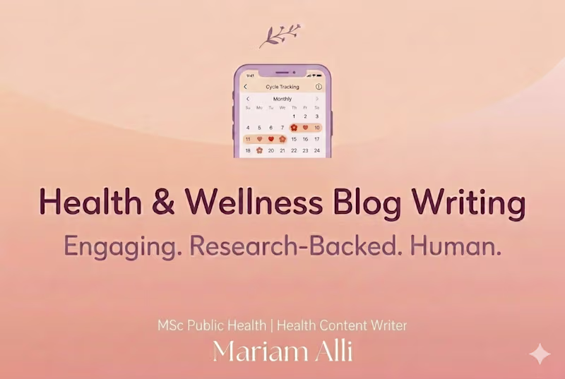 Cover image for Health and Wellness Blog Post Writing
