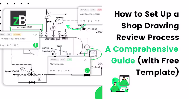 Cover image for Blog Post| B2B SaaS| How to Set Up A Shop Drawing Review Process