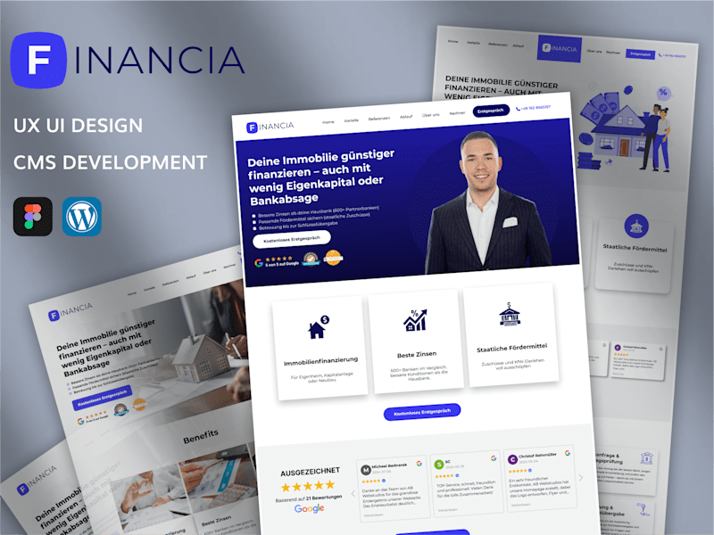 Cover image for Financia Financial Management Firm Website Design