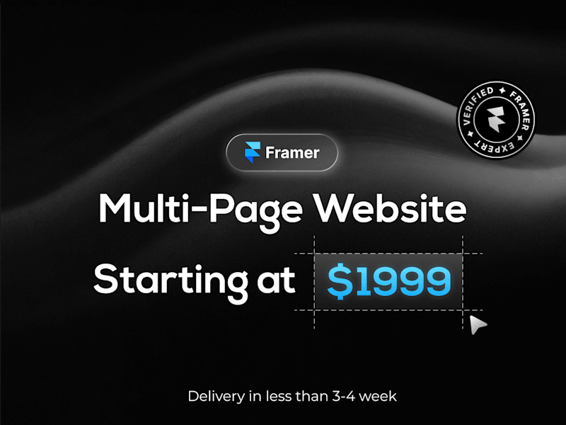 Cover image for Responsive Multi‑Page Framer Website Design & Development