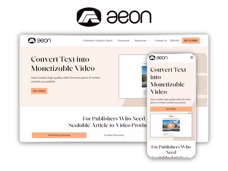 Cover image for Project Aeon - Web Based AI Video Creation