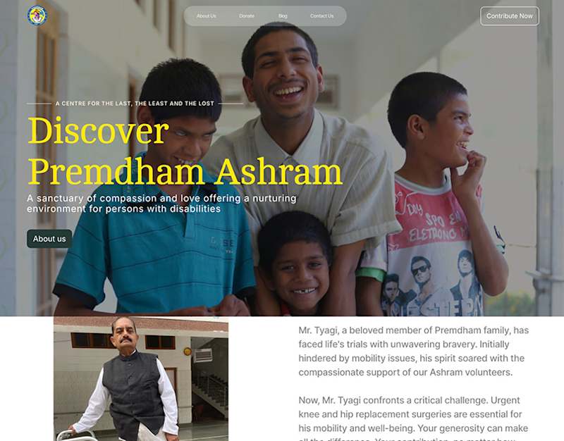 Cover image for Premdham Ashram | Website Design