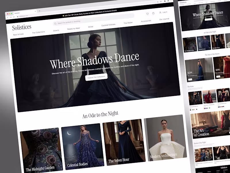Cover image for 🌙 PROJECT REVEAL: Solistices I designed a complete website ...