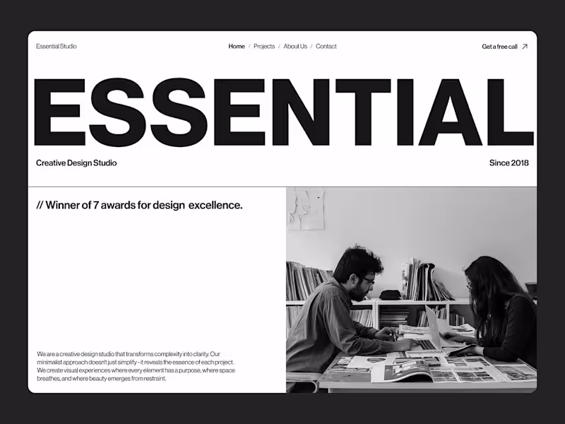 Cover image for Working on a new minimalist landing page design concept for ...