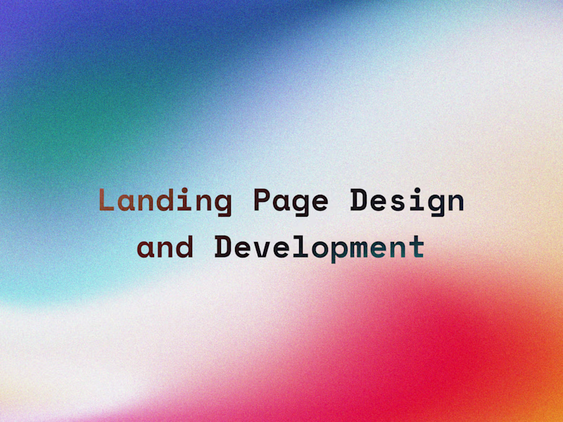 Cover image for Landing Page Design + Development