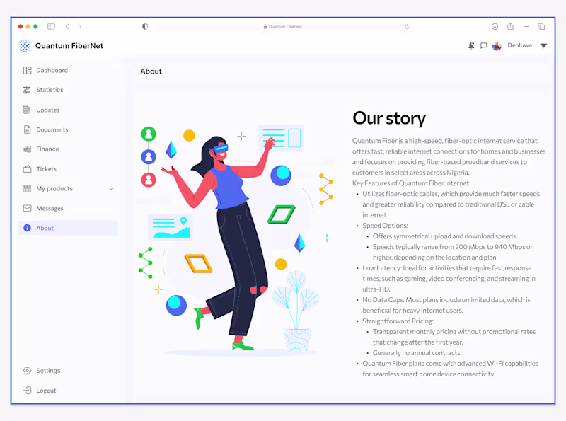 Cover image for QUANTUM FIBER INTERNET SERVICE