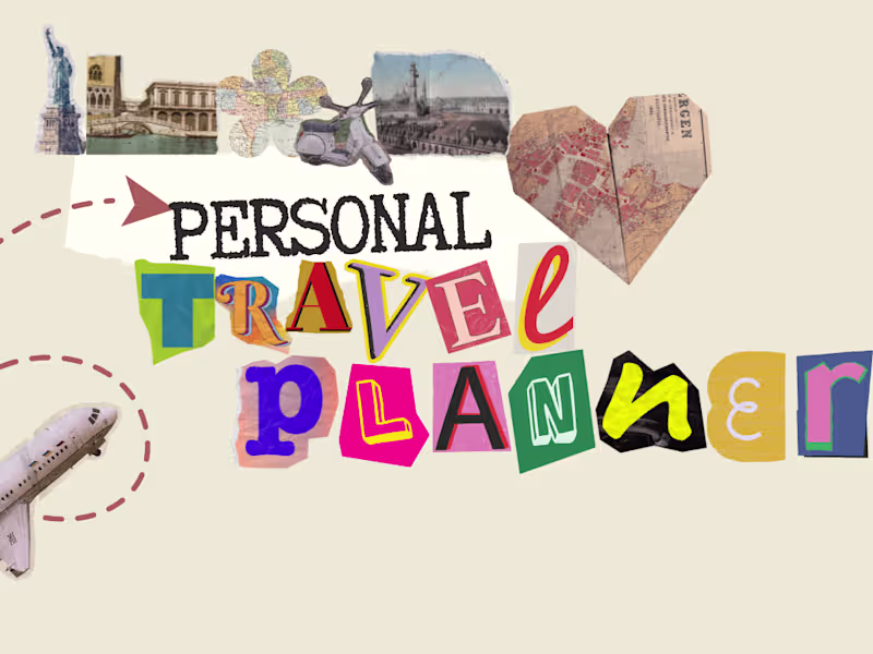 Cover image for I will plan your trip with a personalized itinerary