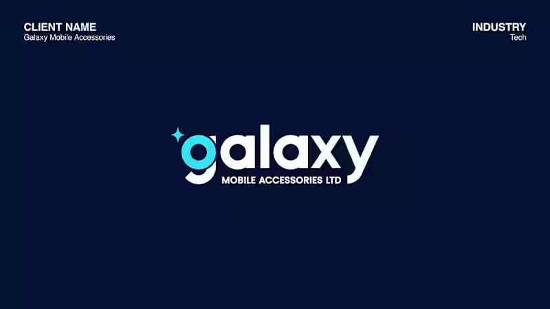 Cover image for Galaxy Mobile Accessories Logo Design.