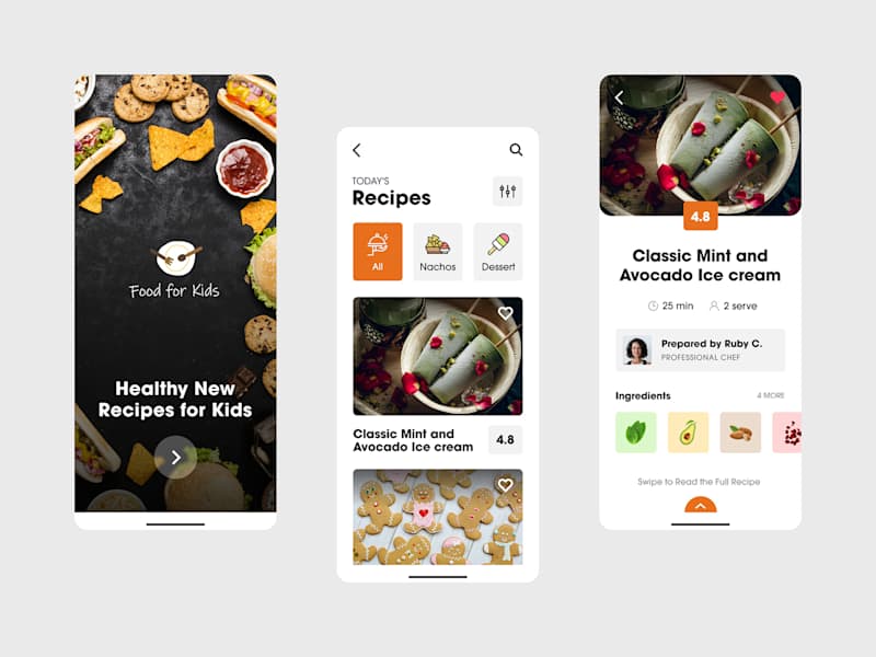 Cover image for Food for Kids Mobile App for Healthy Recipes