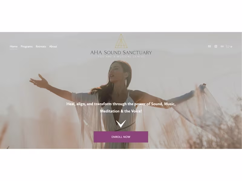 Cover image for Podia Online Course- Music/Sound healing Course Website