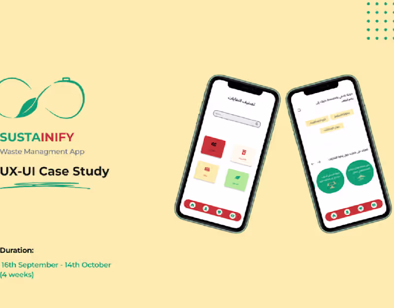 Cover image for Sustainify - تطبيق لإدارة النفايات :: Behance