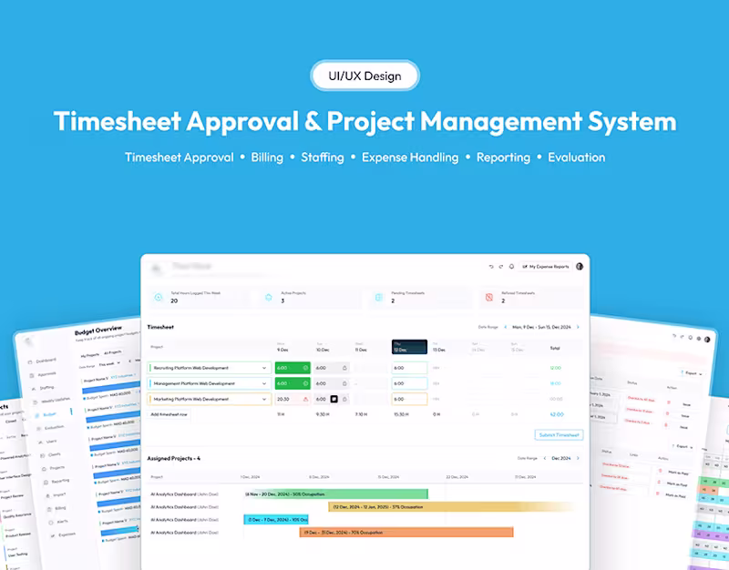 Cover image for Timesheet Approval & Project Management System