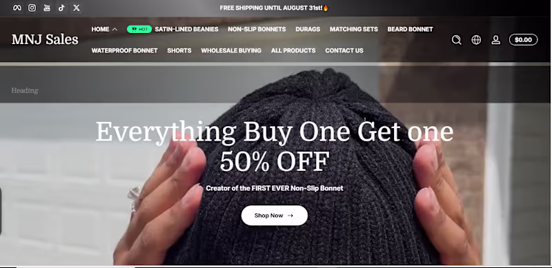 Cover image for Designed an Optimized website for Head Warmer And Bonnet Brand