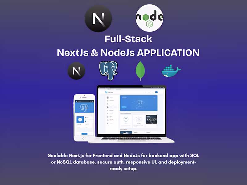 Cover image for Next.js Frontend & Node.js Backend Full-Stack Application