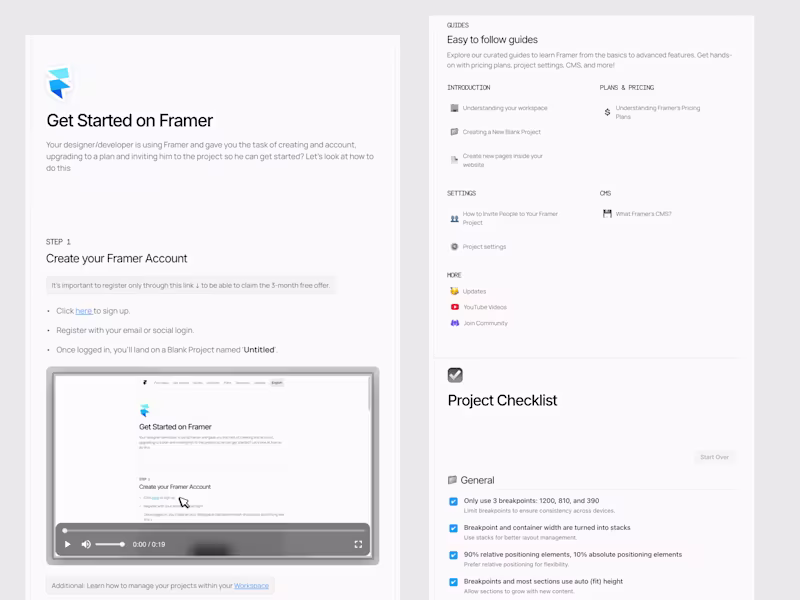 Cover image for GetStarted - Framer Starter Guide