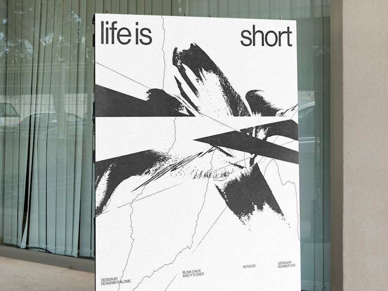 Cover image for Salome Frenzel | graphic design on Instagram: “LIFE IS SHORT 🖤…