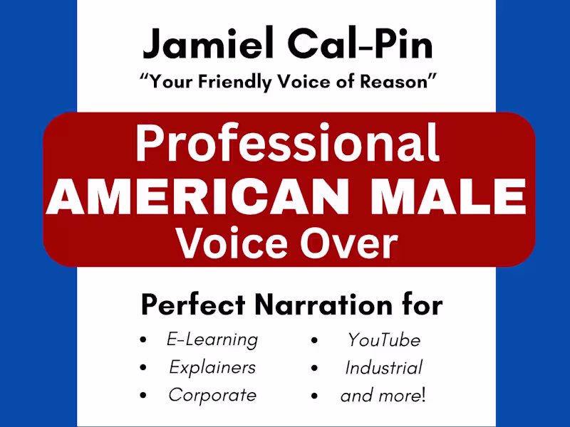 Cover image for I will record an American Male voice over for web, radio, and tv