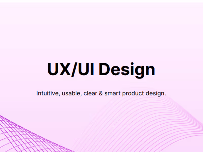 Cover image for UX/UI Design & Prototyping