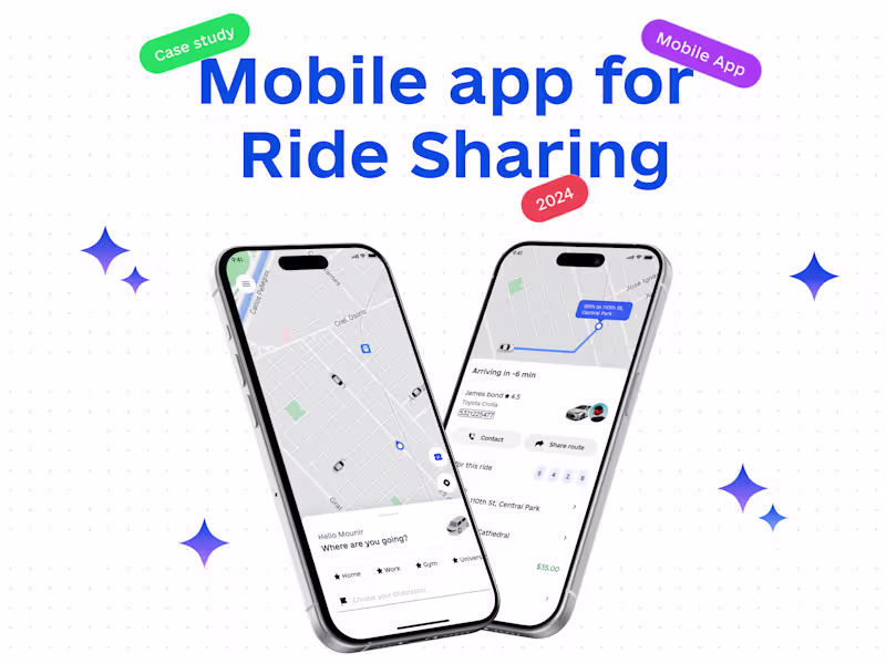 Cover image for Ride-Sharing Mobile app - Case study
