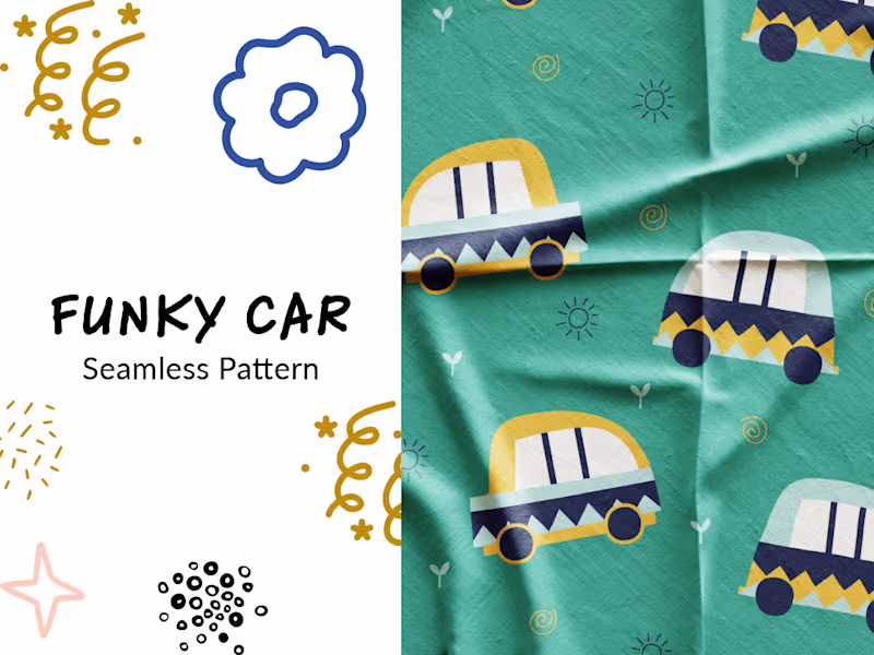 Cover image for Funky Car Seamless Pattern