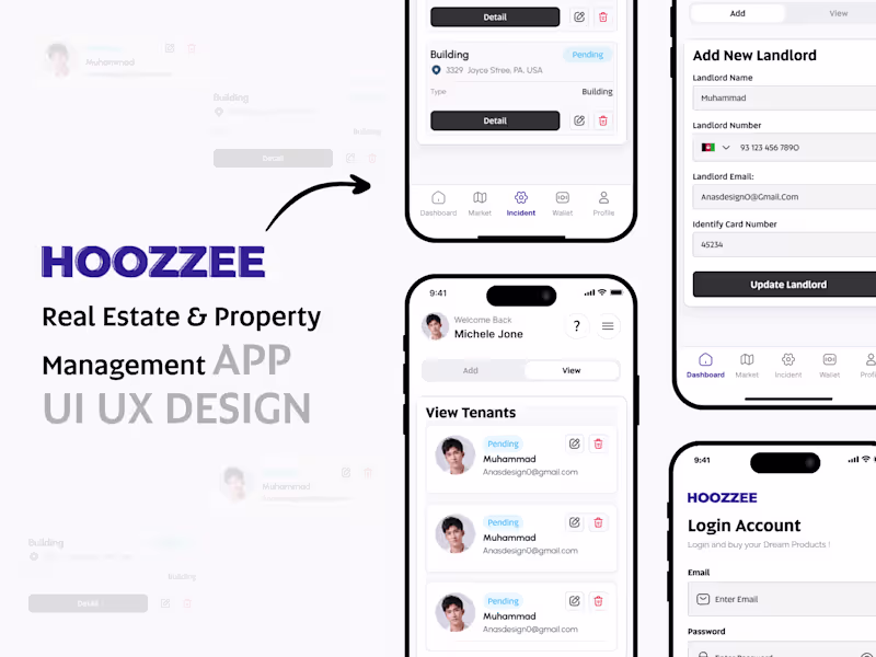 Cover image for Hoozzee Real Estate App Design 
