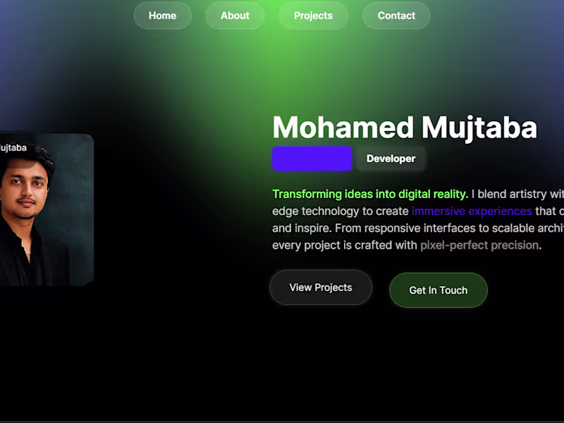 Cover image for Mohamed Mujtaba - Portfolio Website
