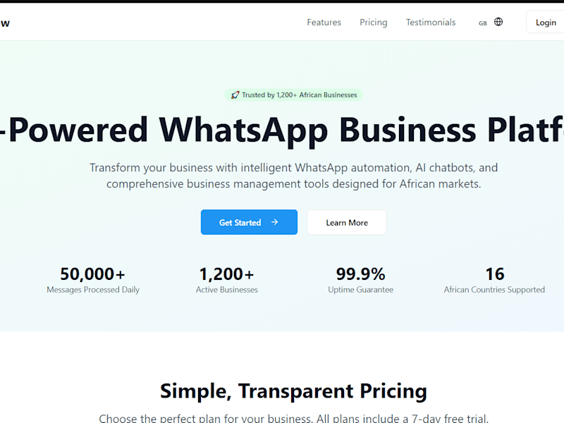 Cover image for WhatsApp AI SaaS Platform Development