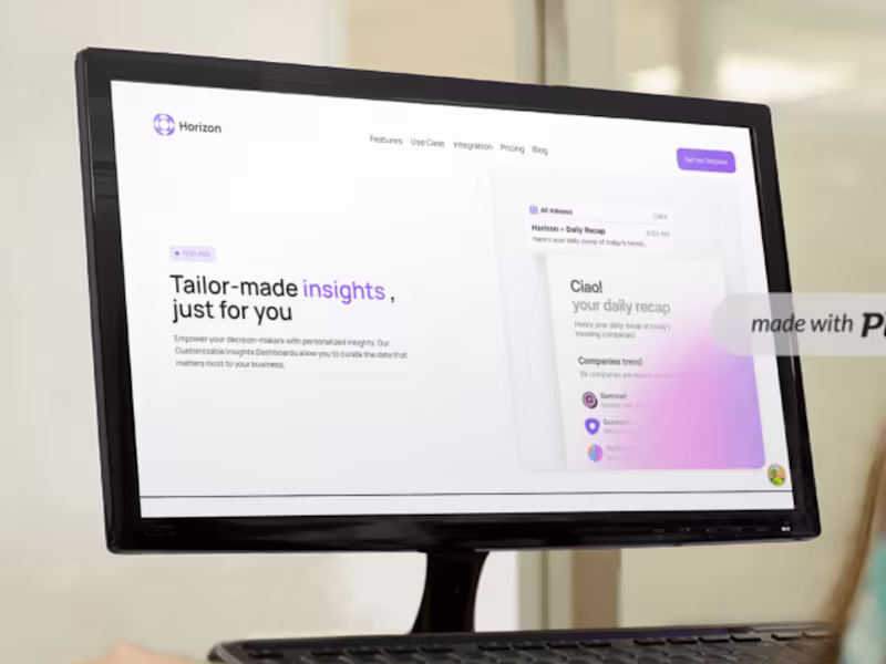 Cover image for Horizon — Startup Landing Page