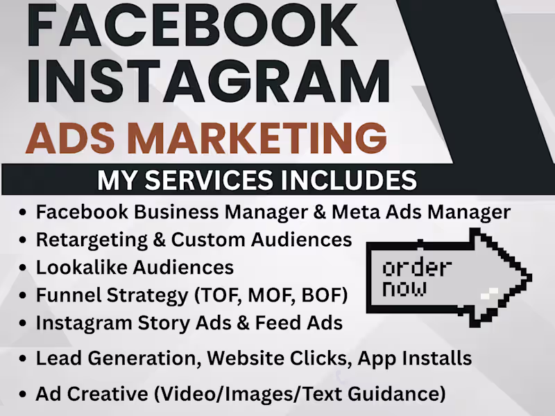 Cover image for I will do facebook instagram ads campaign marketing ads manager