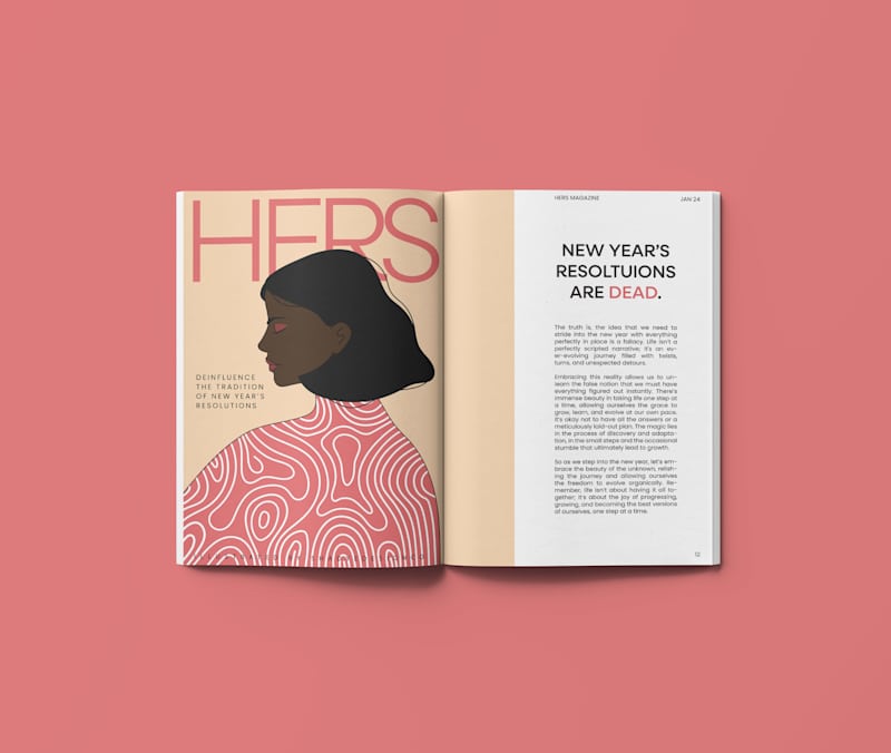 Cover image for HERS - Editorial Two-Page Design & Illustration