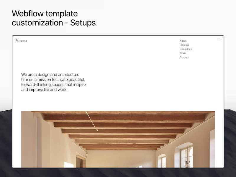 Cover image for Webflow template customization - Setups