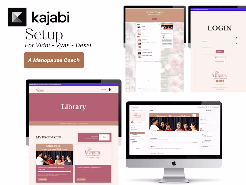 Cover image for Kajabi Launch Setup for Menopause Coach: Client-Ready Experience