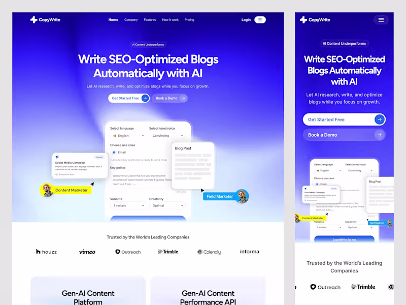 Cover image for AI SaaS Landing Page Design.