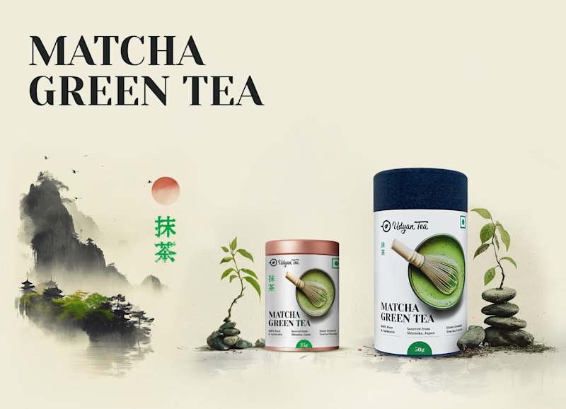 Cover image for Matcha Green Tea Packaging Design | Japanese Zen Design